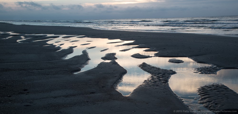 Sunrise Reflections at Folly Beach, SC © 2015 Patty Hankins