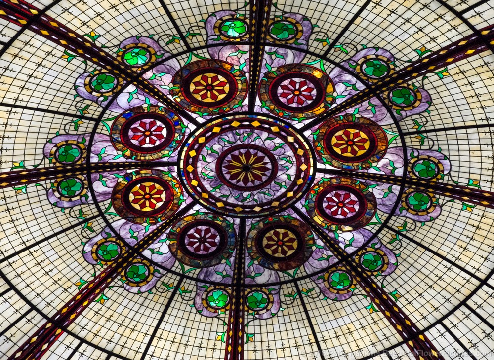 Stained Glass Ceiling at the Paris Hotel (c) 2016 Patty Hankins