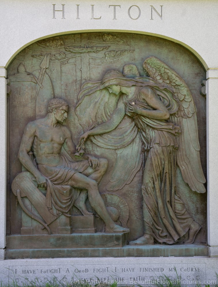 Bas relief on Hilton grave at Albany Rural Cemetery © 2016 Patty Hankins