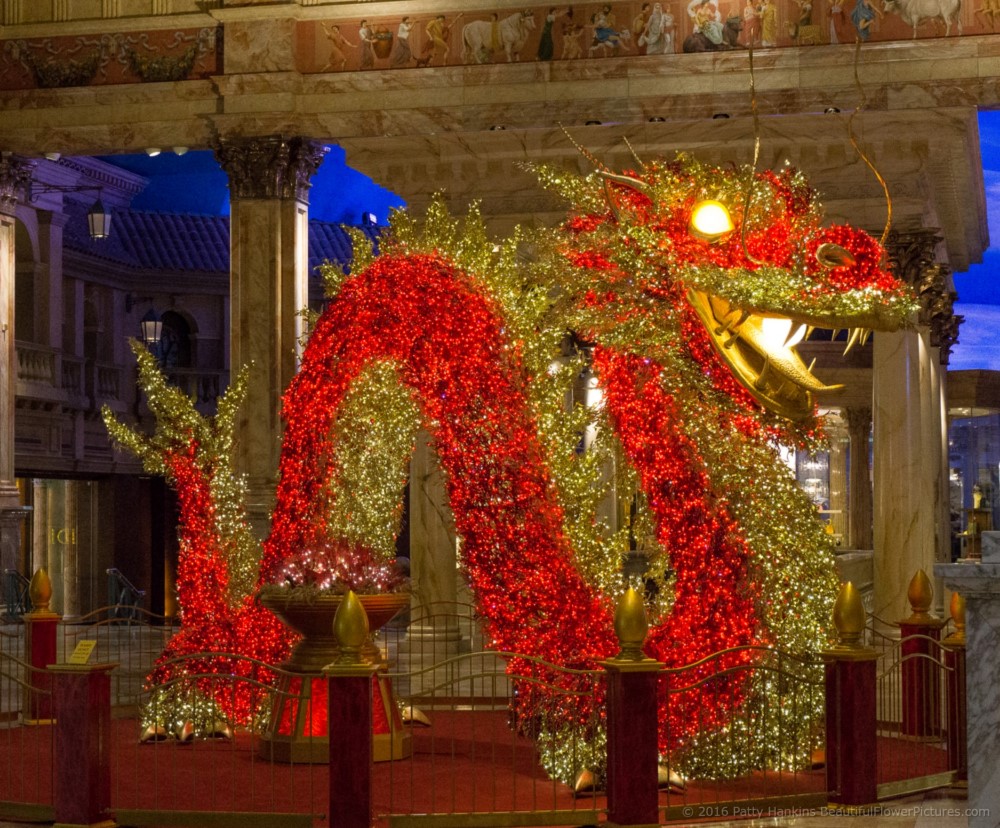 Chinese New Year Decorations at Ceasar's Palace © 2016 Patty Hankins