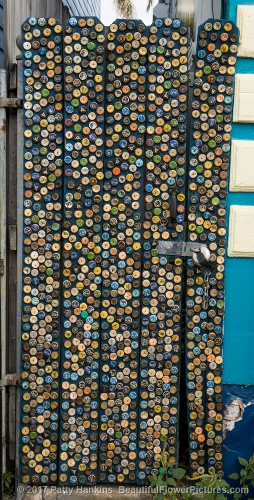 Bottle Cap Covered Gate, New Orleans © 2017 Patty Hankins