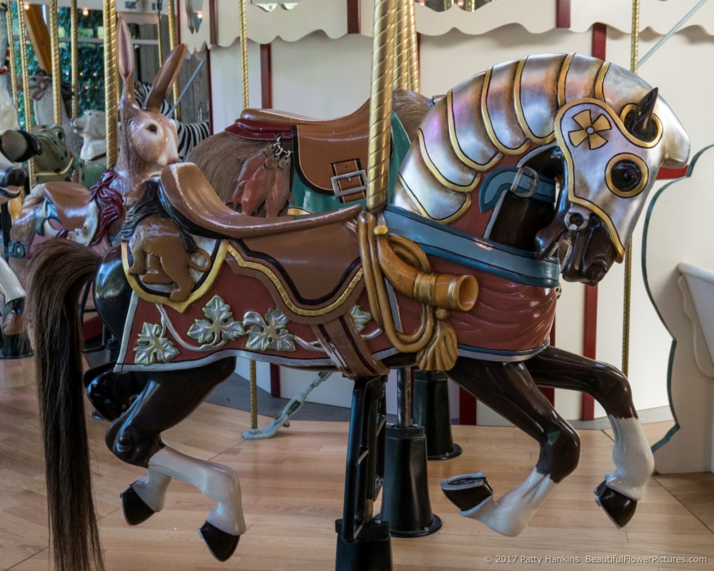 Carousel Horse, Rose Carousel, Butchart Gardens, Victoria BC © 2017 Patty Hankins