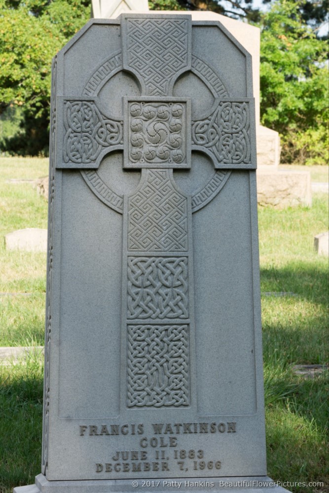 Grave with Celtic Carving at Cedar Hill Cemetery, Hartford, CT © 2017 Patty Hankins
