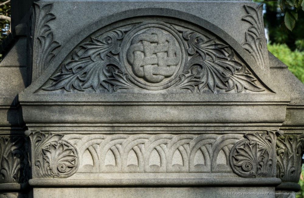 Grave  with Celtic Carving at Cedar Hill Cemetery, Hartford, CT © 2017 Patty Hankins