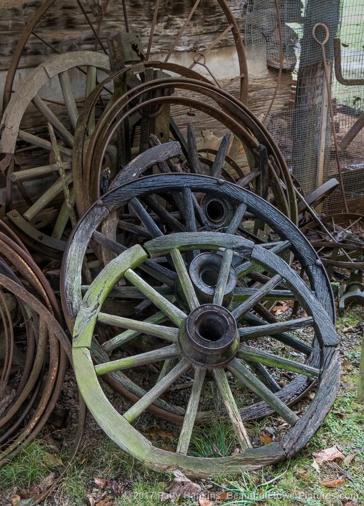 Wagon Wheels at the Museum of Appalachia, Clinton, TN © 2017 Patty Hankins