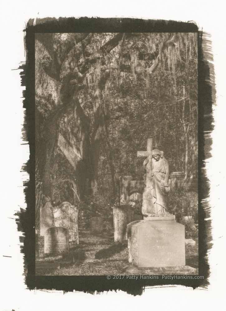 Jennie Stevens Wescott Grave, Edisto Island, South Carolina Palladium Toned Kallitype © 2017 Patty Hankins