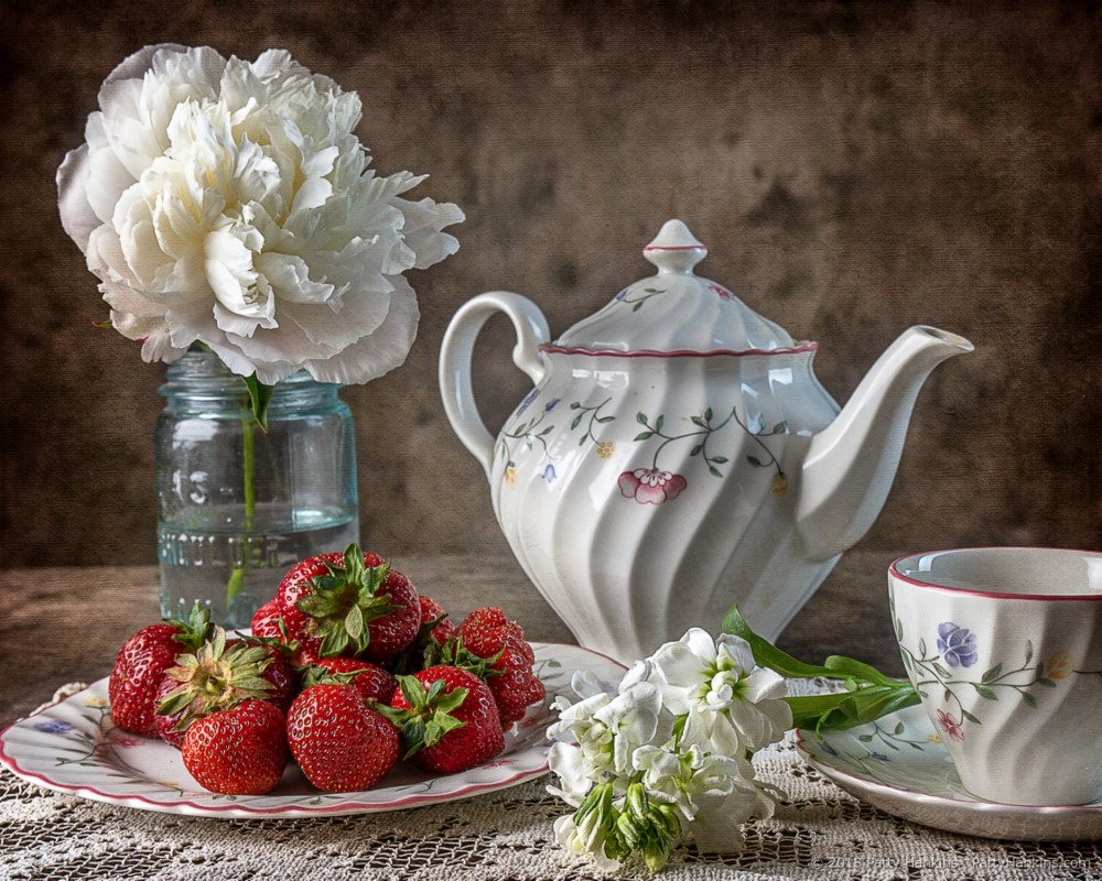 Afternoon Tea with Strawberries © 2018 Patty Hankins