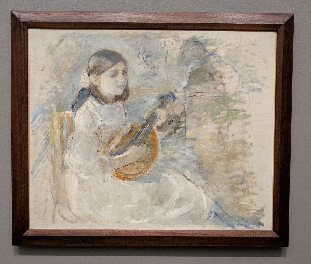 Girl Playing the Mandolin. Berthe Morisot. 1890