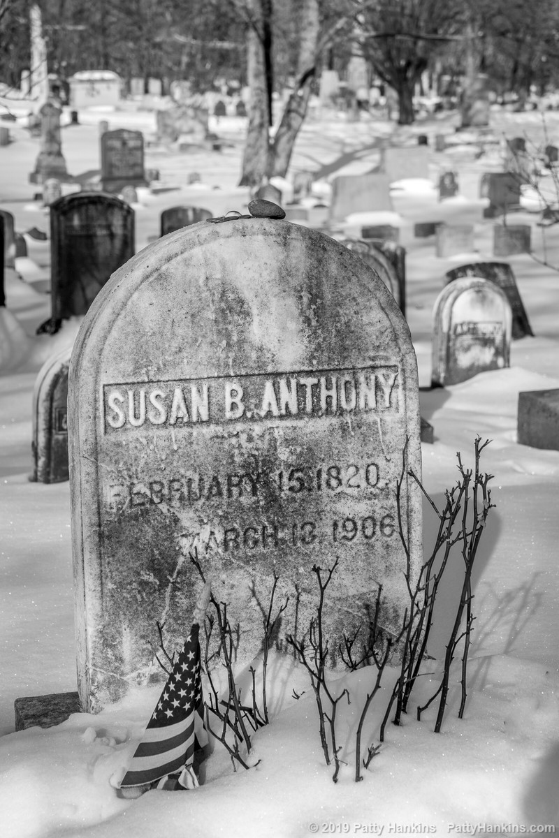 Susan B Anthony Grave, Mount Hope Cemetery, Rochester, NY © 2019 Patty Hankins