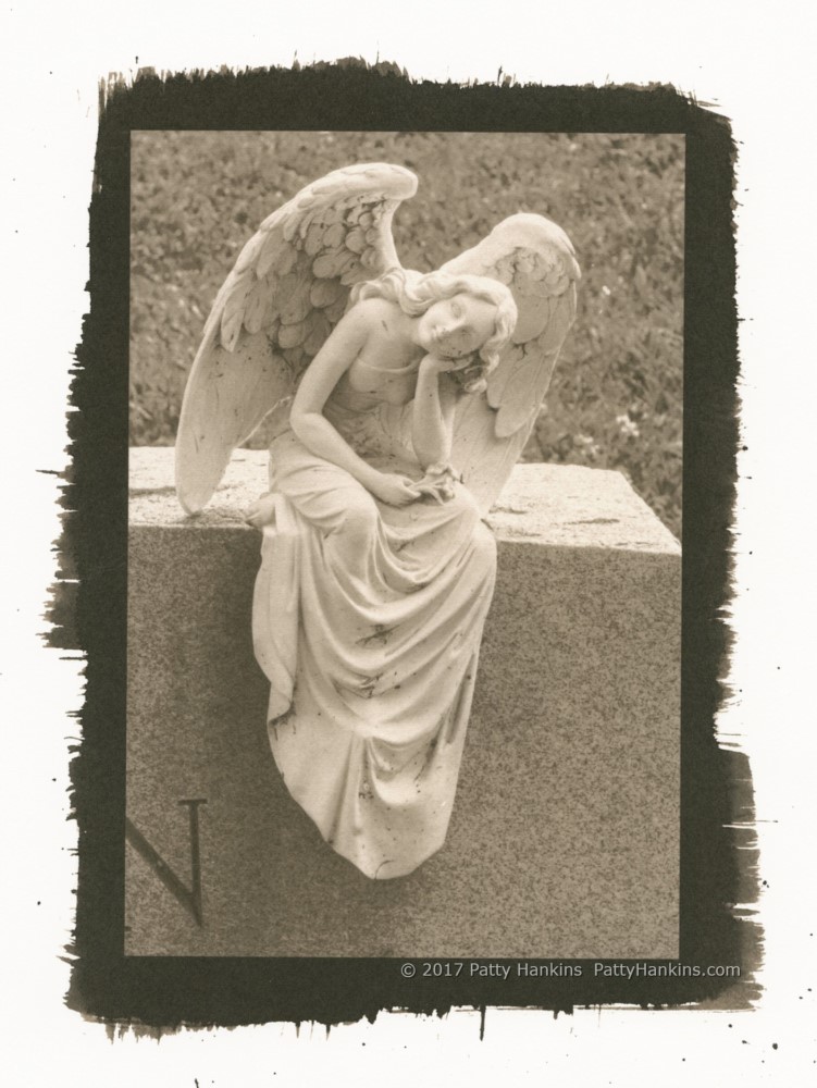 Graveyard Angel, Hollywood Cemetery, Richmond, Virginia Palladium Toned Kallitype