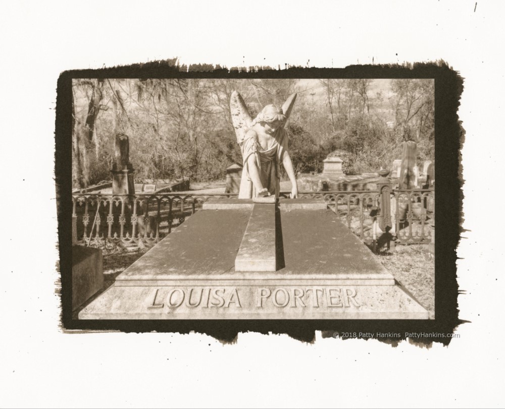 Louisa Porter Grave, Laurel Grove Cemetery, Savannah, Georgia, Palladium Toned Kallitype © 2018 Patty Hankins