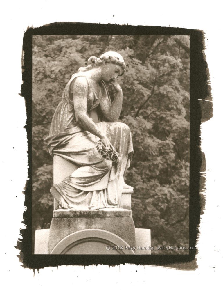 Woman with Wreath, Rock Creek Cemetery, Paladium Toned Kallitype – New Photo