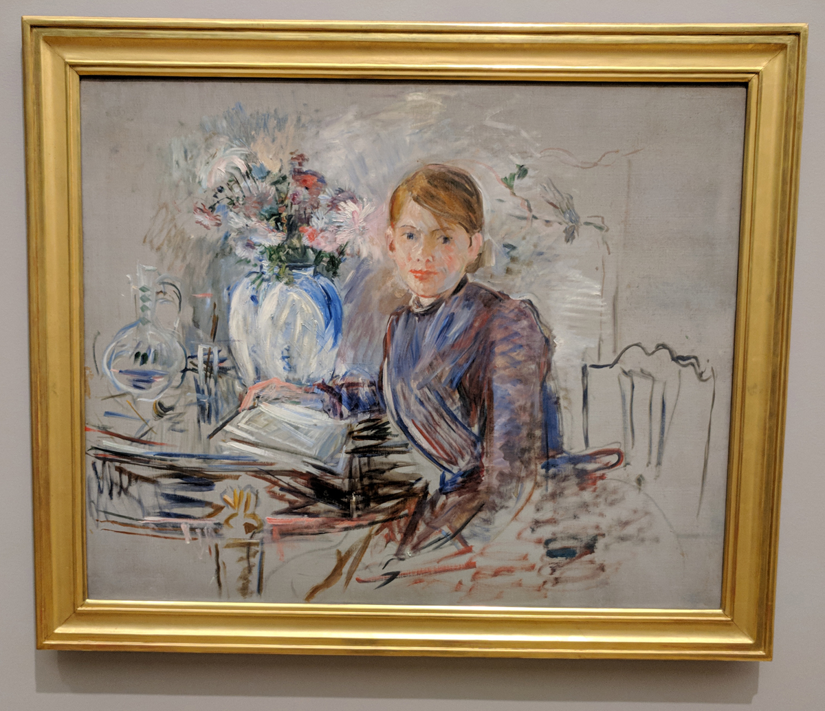 Young Girl With A Vase. Berthe Morisot. 1889