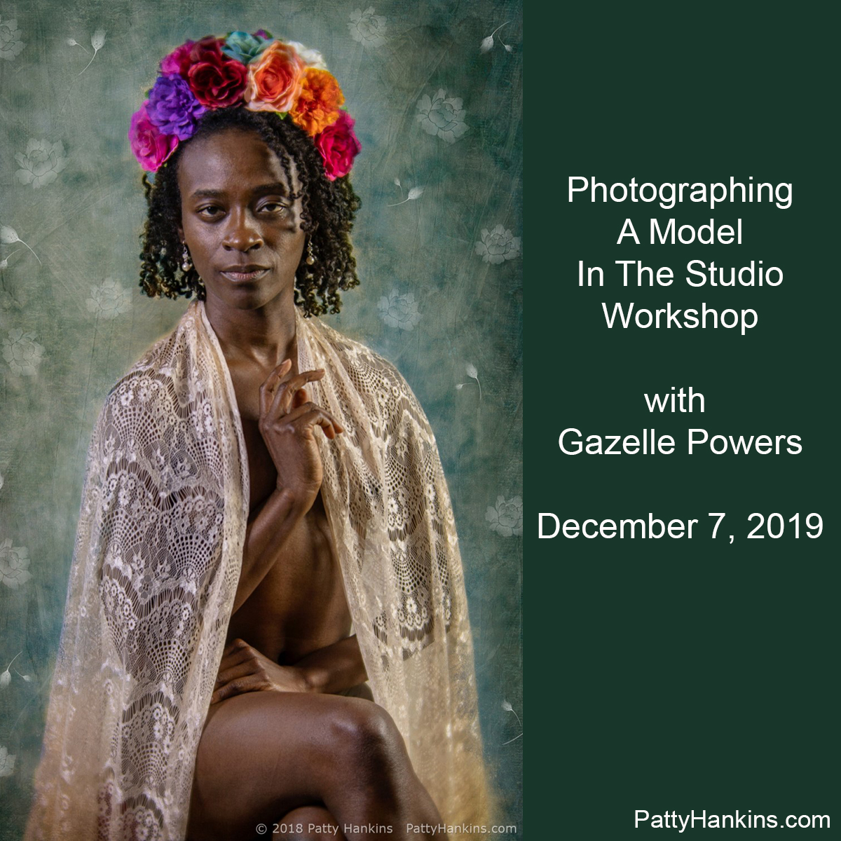 Photographing a Model in the Studio Workshop with Gazelle Powers – December 7, 2019