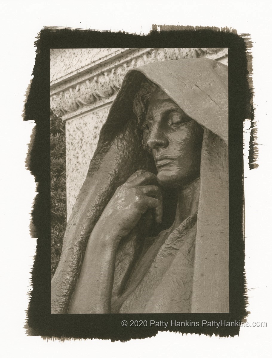 Face of Grief Sculpture. Adams Memorial. Rock Creek Cemetery, Washington DC Palladium Toned Kallitype – New Photo