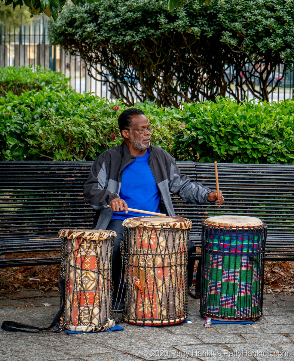 Drummers in Armstrong Park, New Orleans © 2020 Patty Hankins