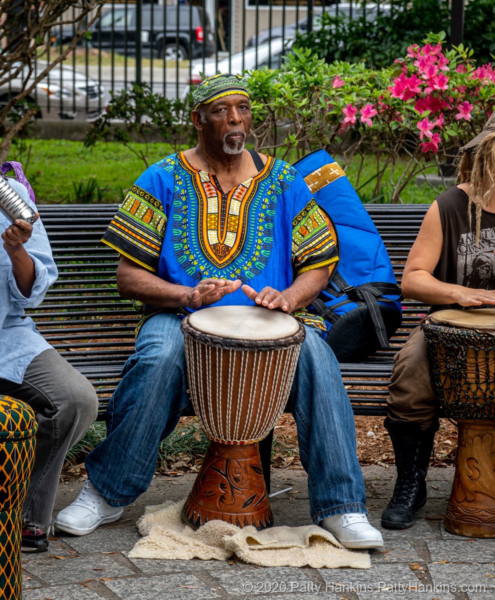 Drummers in Armstrong Park, New Orleans © 2020 Patty Hankins