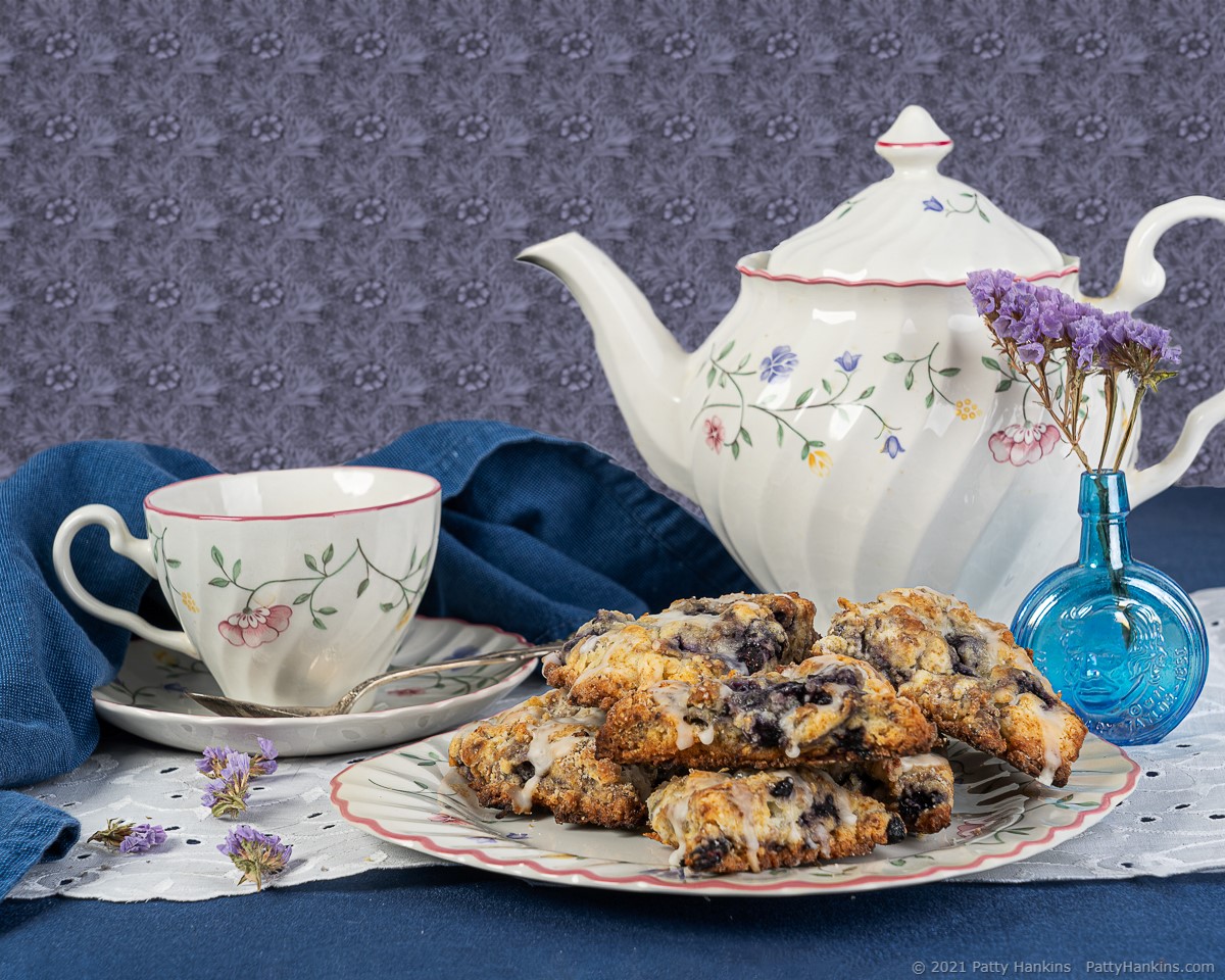 Afternoon Tea with Blueberry Scones © 2021 Patty Hankins