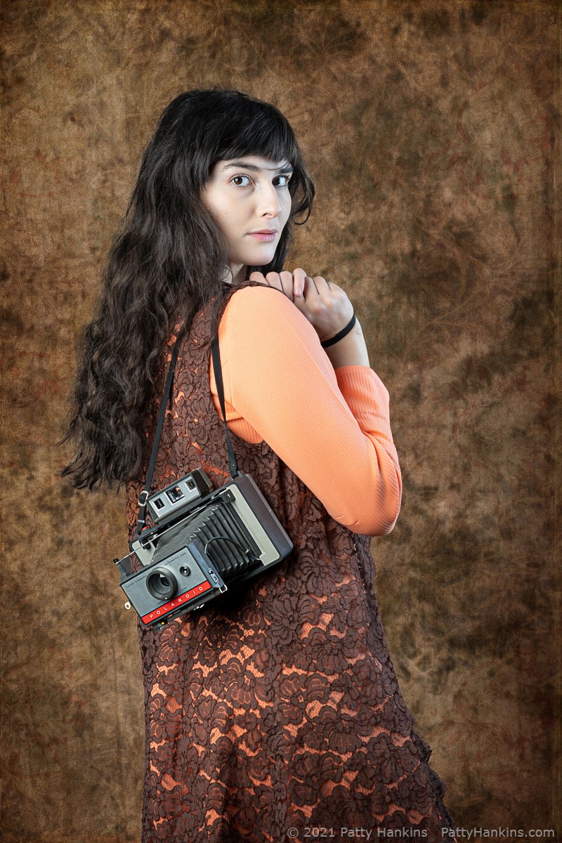 Maya Tihtiyas - Inspired by the Kodak Girl © 2021 Patty Hankins Background texture from The Coffeeshop Blog